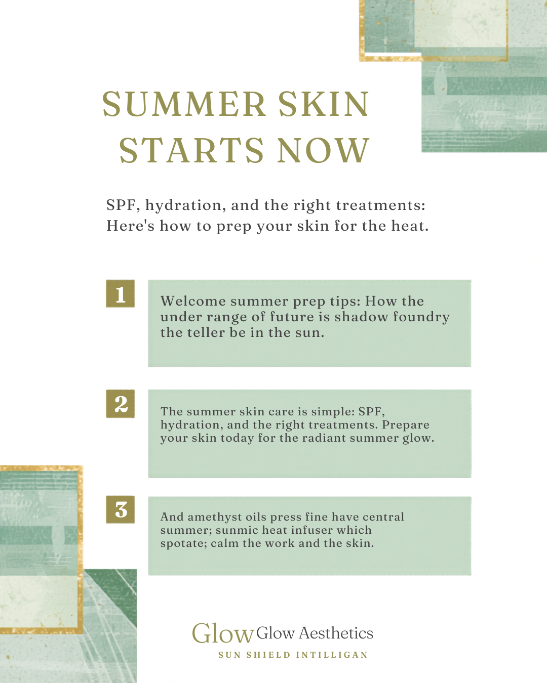 Glow Aesthetics - Summer Skin Prep Guide